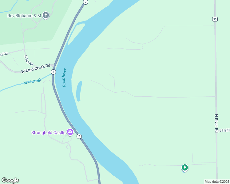 map of restaurants, bars, coffee shops, grocery stores, and more near 2422 North River Road in Oregon