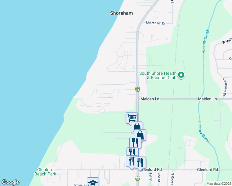 map of restaurants, bars, coffee shops, grocery stores, and more near 2626 Cherrywood Court in Shoreham