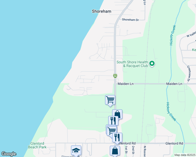 map of restaurants, bars, coffee shops, grocery stores, and more near 2626 Cherrywood Court in Shoreham