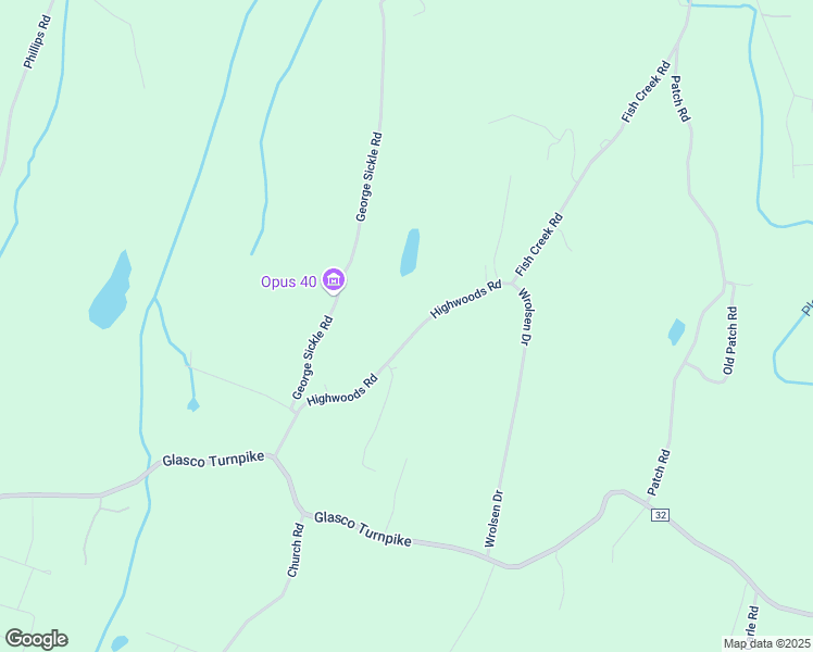 map of restaurants, bars, coffee shops, grocery stores, and more near 56 Highwoods Road in Saugerties
