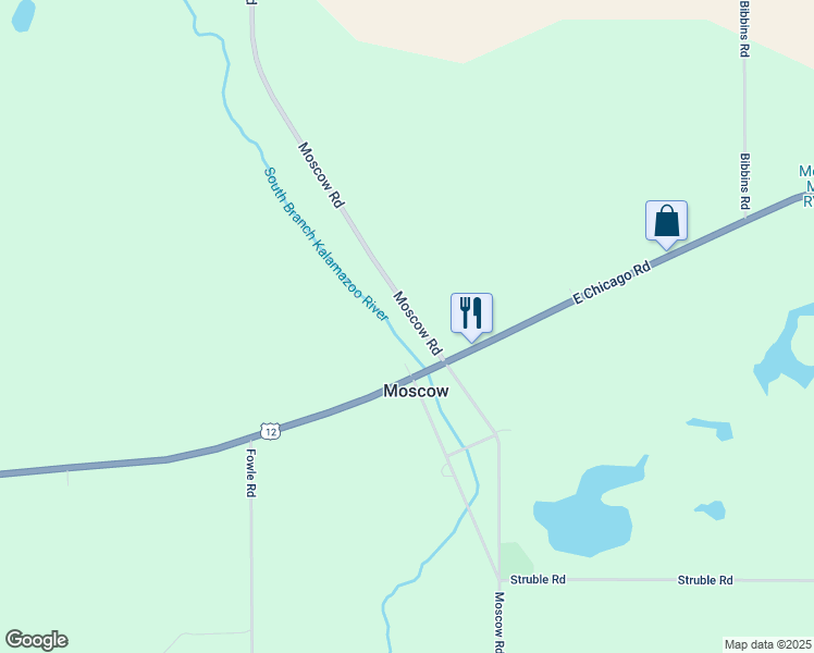 map of restaurants, bars, coffee shops, grocery stores, and more near 10500 Moscow Road in Jonesville