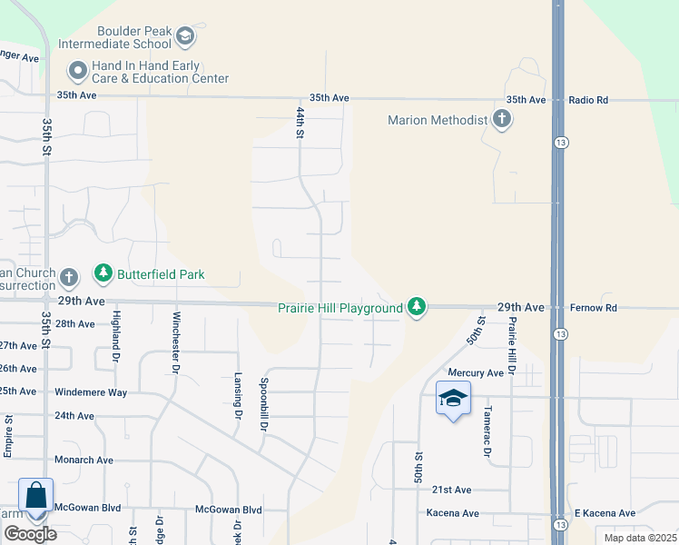 map of restaurants, bars, coffee shops, grocery stores, and more near 4446 Saratoga Court in Marion