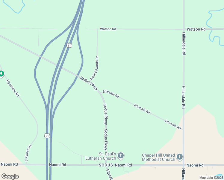 map of restaurants, bars, coffee shops, grocery stores, and more near 3663 Edwards Road in Sodus Township