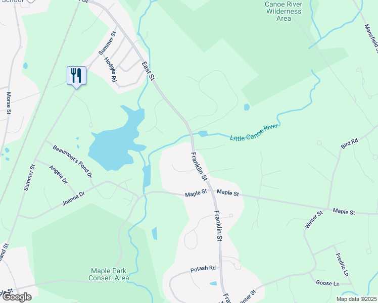 map of restaurants, bars, coffee shops, grocery stores, and more near 464 Franklin Street in Mansfield