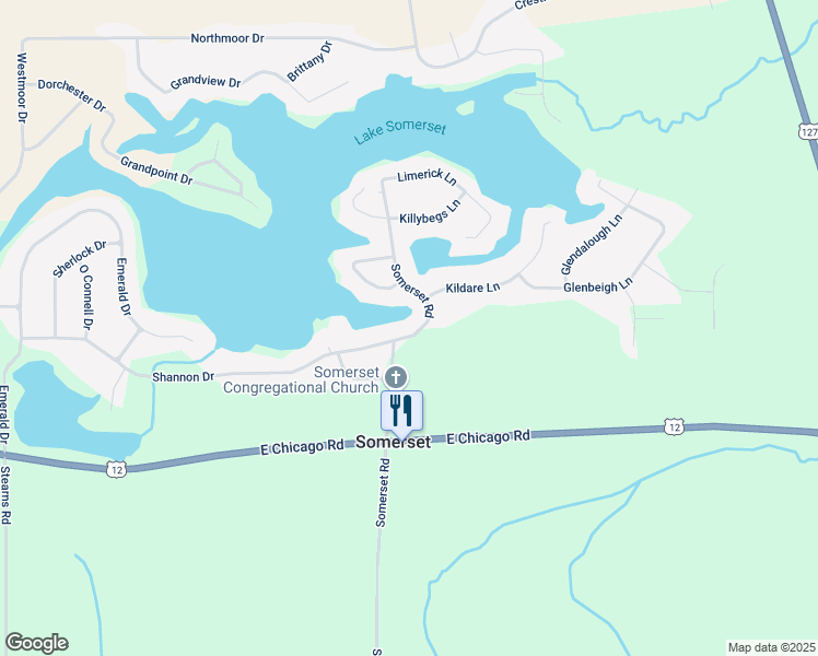 map of restaurants, bars, coffee shops, grocery stores, and more near 14221 Shannon Drive in Cement City