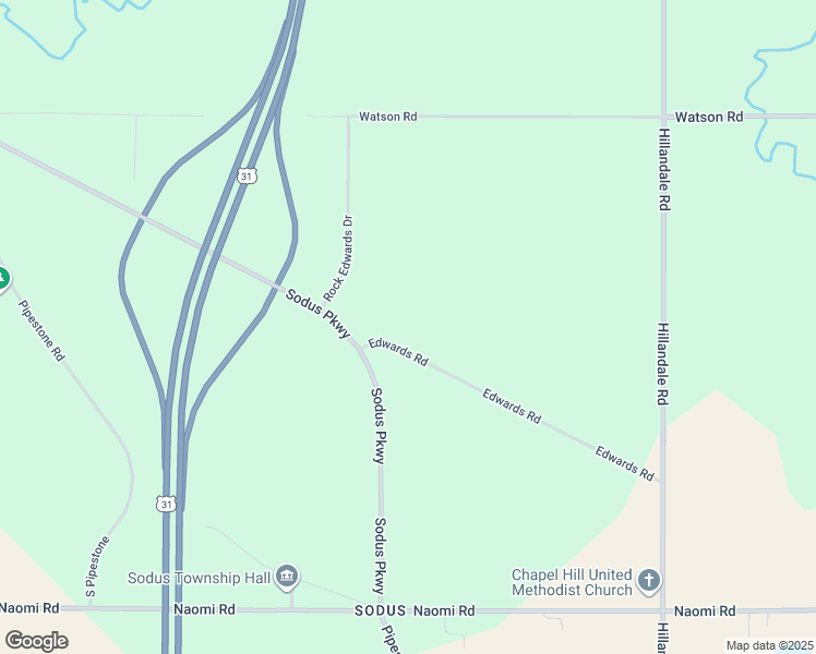 map of restaurants, bars, coffee shops, grocery stores, and more near 3503 Edwards Road in Sodus Township