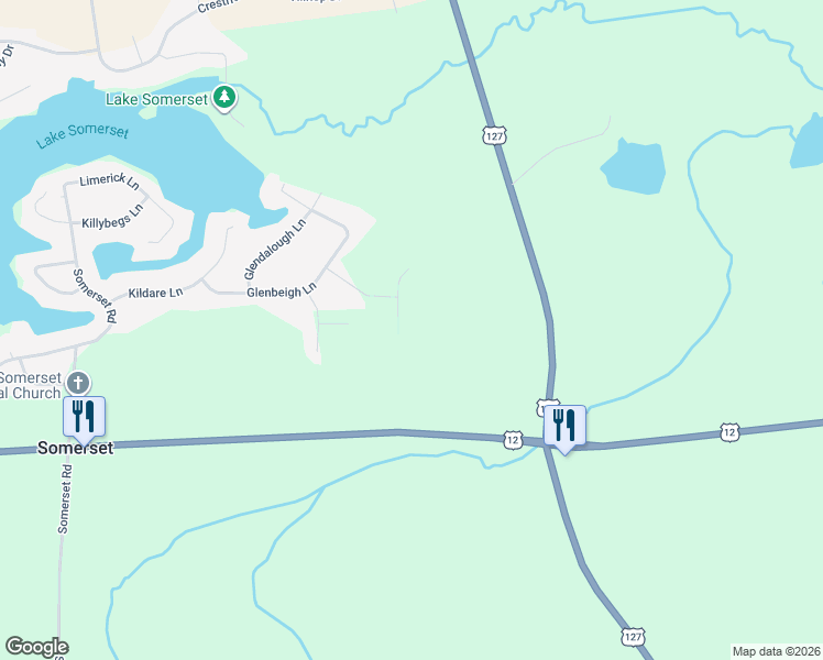 map of restaurants, bars, coffee shops, grocery stores, and more near 10561 Loughrea Lane in Cement City