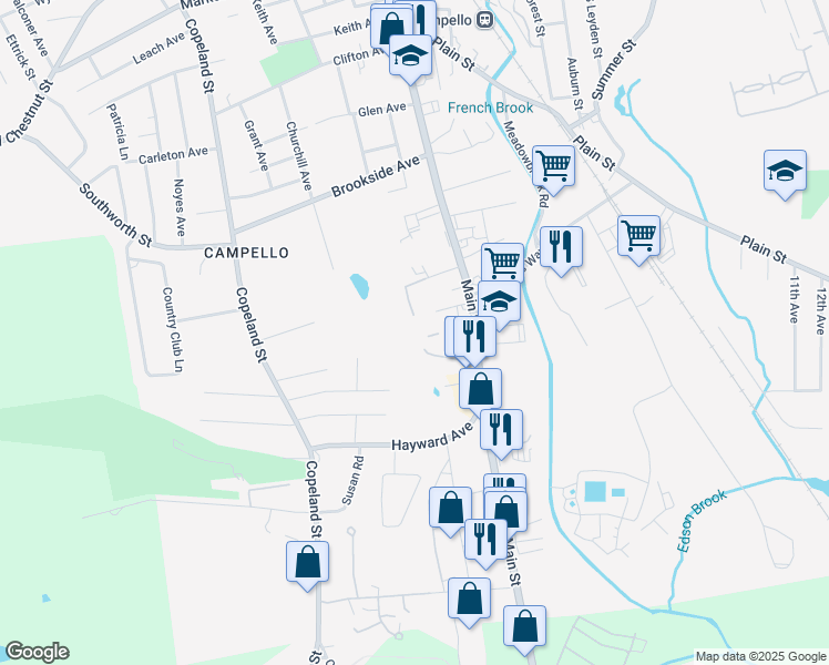 map of restaurants, bars, coffee shops, grocery stores, and more near 35 Longworth Avenue in Brockton