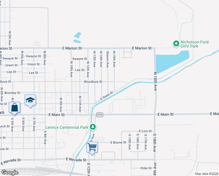 map of restaurants, bars, coffee shops, grocery stores, and more near 101-299 Sharon Avenue in Marshalltown