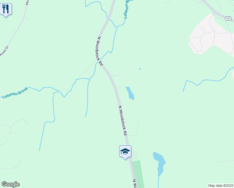 map of restaurants, bars, coffee shops, grocery stores, and more near 400 North Woodstock Road in Southbridge