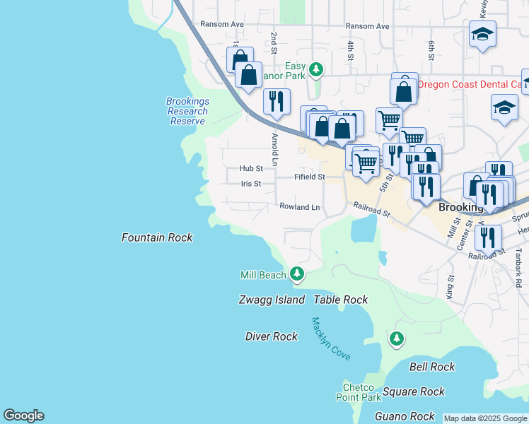 map of restaurants, bars, coffee shops, grocery stores, and more near 309 Truman Lane in Brookings