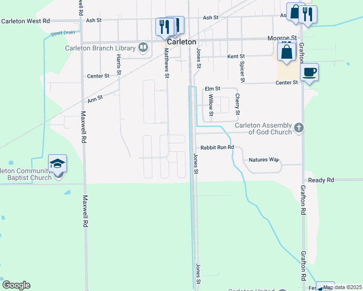 map of restaurants, bars, coffee shops, grocery stores, and more near 1059 Yale Street in Carleton