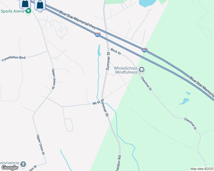 map of restaurants, bars, coffee shops, grocery stores, and more near 826 Summer Street in Franklin