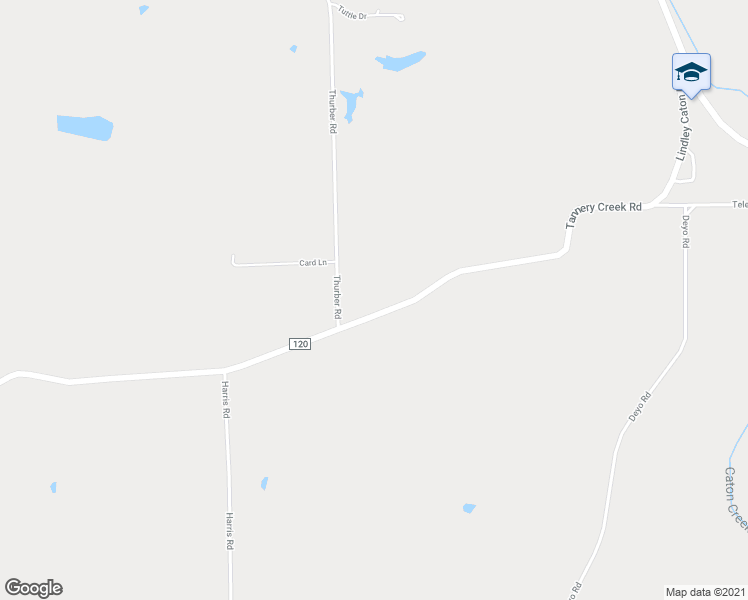 map of restaurants, bars, coffee shops, grocery stores, and more near 10939 Tannery Creek Road in Corning