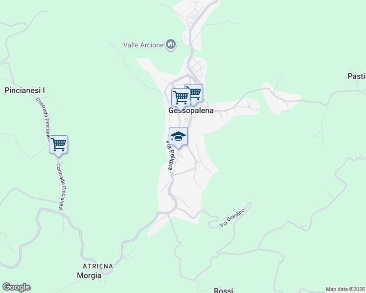 map of restaurants, bars, coffee shops, grocery stores, and more near 21 Via Monte Calvario in Gessopalena