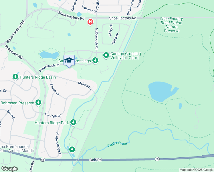 map of restaurants, bars, coffee shops, grocery stores, and more near 1520 Pheasant Trail Court in Hoffman Estates