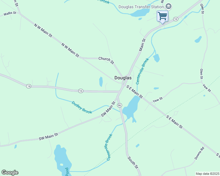 map of restaurants, bars, coffee shops, grocery stores, and more near 10 Webster Street in Douglas