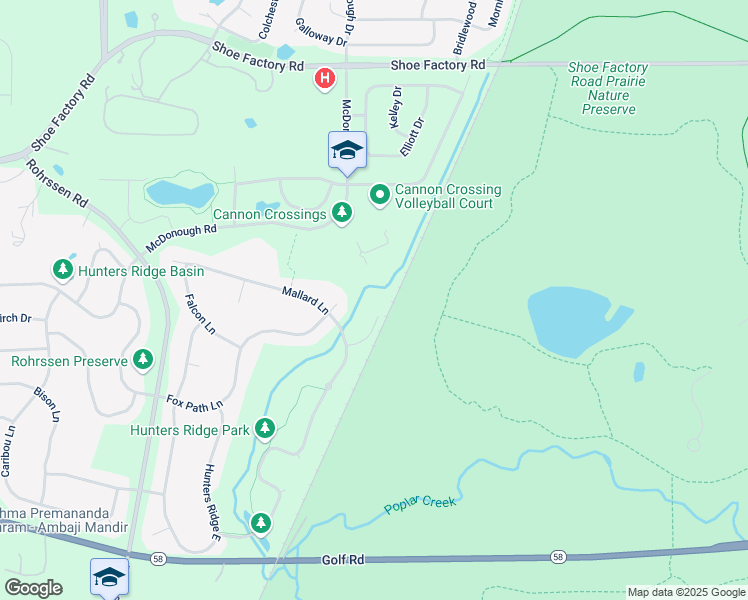 map of restaurants, bars, coffee shops, grocery stores, and more near 1520 Pheasant Trail Court in Hoffman Estates