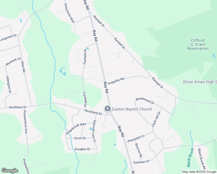 map of restaurants, bars, coffee shops, grocery stores, and more near 172 Bay Road in Easton