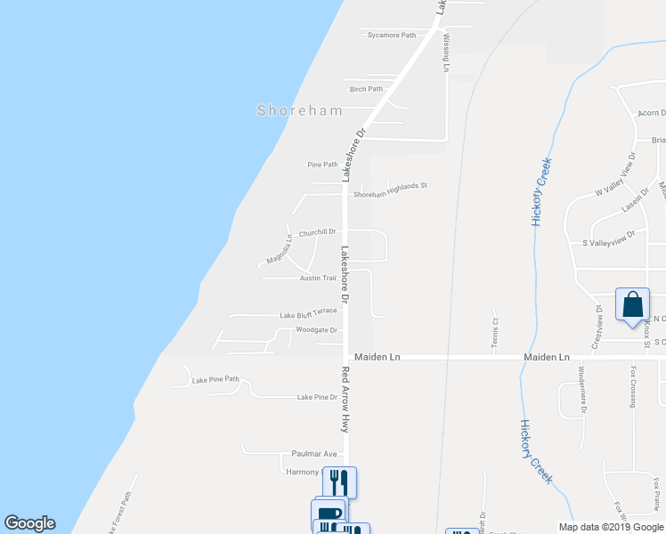 map of restaurants, bars, coffee shops, grocery stores, and more near 3520 Lakeshore Drive in St. Joseph