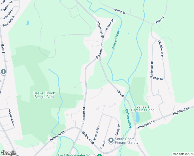 map of restaurants, bars, coffee shops, grocery stores, and more near 539 Summer Street in East Bridgewater