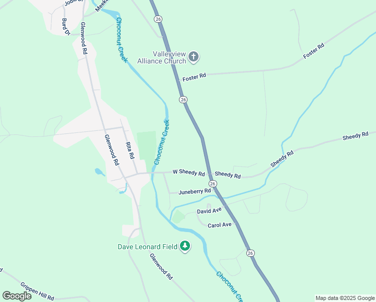 map of restaurants, bars, coffee shops, grocery stores, and more near 105 West Sheedy Road in Vestal