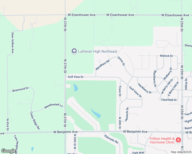 map of restaurants, bars, coffee shops, grocery stores, and more near 3371 Golf View Drive in Norfolk
