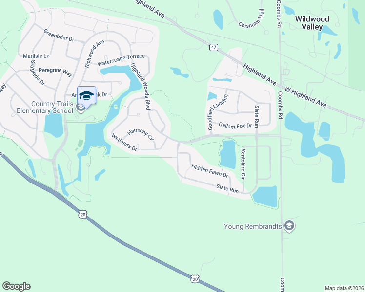 map of restaurants, bars, coffee shops, grocery stores, and more near 3560 Hidden Fawn Drive in Elgin