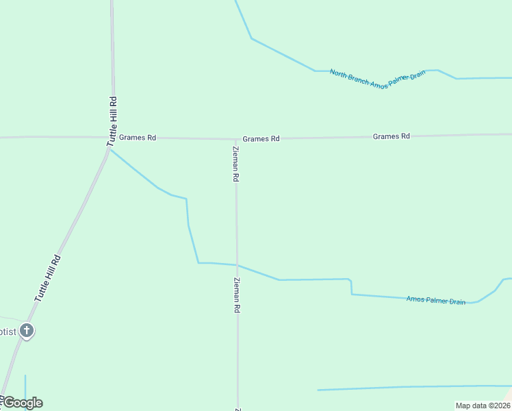map of restaurants, bars, coffee shops, grocery stores, and more near 10605 Grams Road in Maybee