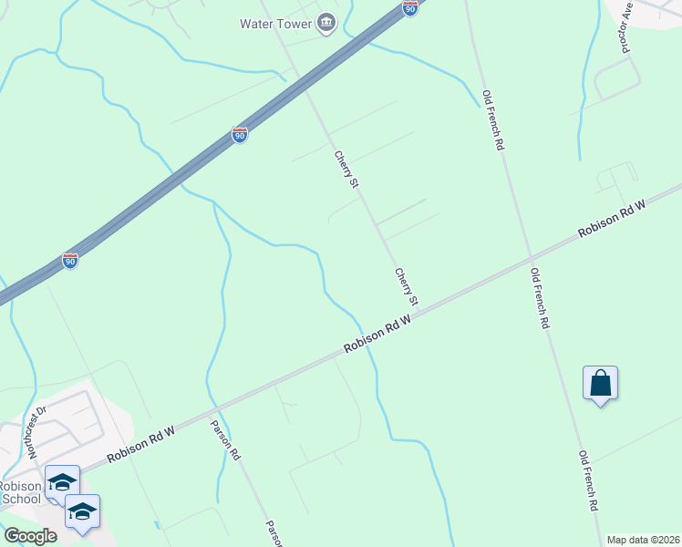 map of restaurants, bars, coffee shops, grocery stores, and more near 8152 Cherry Street Extension in Erie