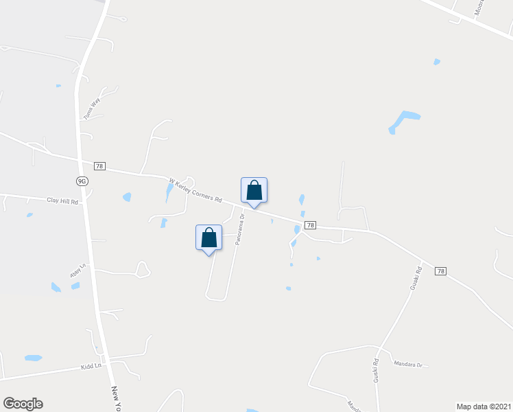 map of restaurants, bars, coffee shops, grocery stores, and more near 119 West Kerley Corners Road in Tivoli