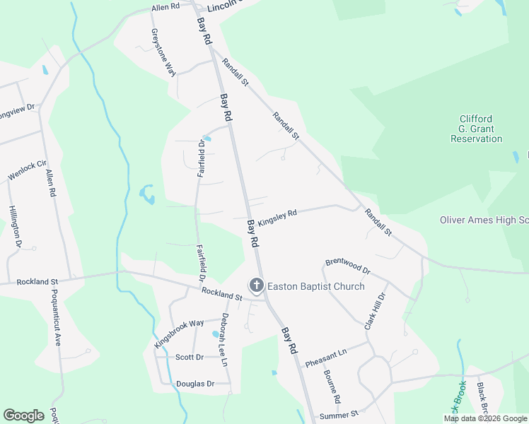 map of restaurants, bars, coffee shops, grocery stores, and more near 172 Bay Road in Easton