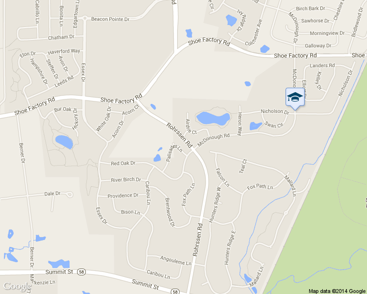 map of restaurants, bars, coffee shops, grocery stores, and more near 1602 Palisades Ln in Hoffman Estates