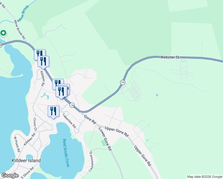 map of restaurants, bars, coffee shops, grocery stores, and more near 19 Douglas Road in Webster