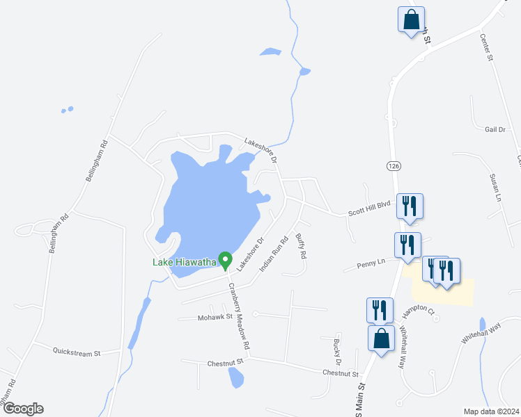 map of restaurants, bars, coffee shops, grocery stores, and more near 10 Bernier Lane in Bellingham