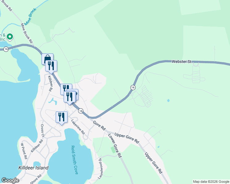 map of restaurants, bars, coffee shops, grocery stores, and more near 19 Douglas Road in Webster