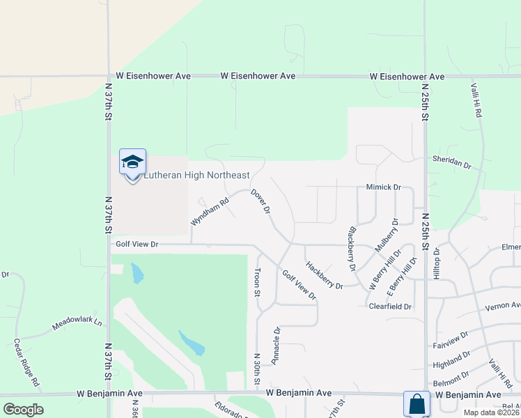 map of restaurants, bars, coffee shops, grocery stores, and more near 3109 Dover Drive in Norfolk