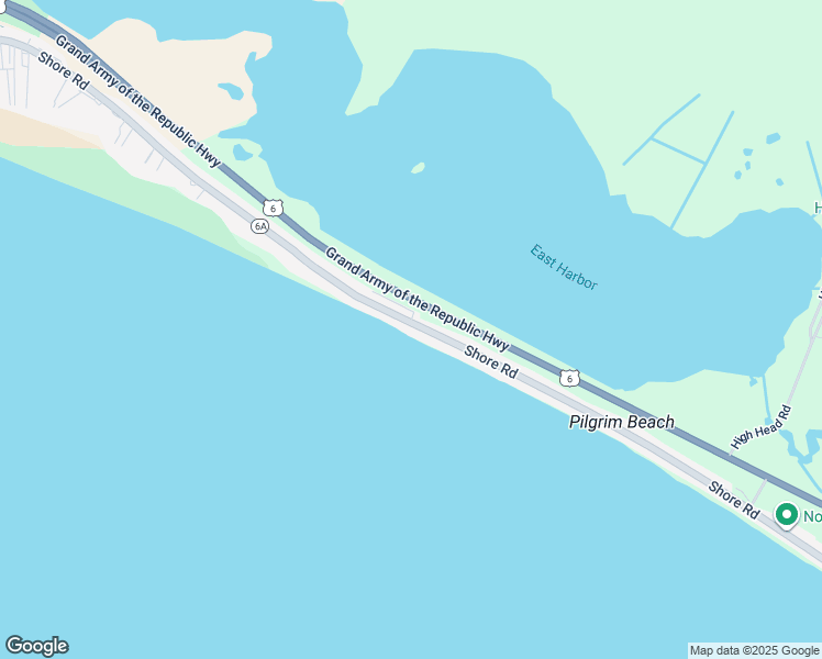 map of restaurants, bars, coffee shops, grocery stores, and more near 510 Shore Road in Truro