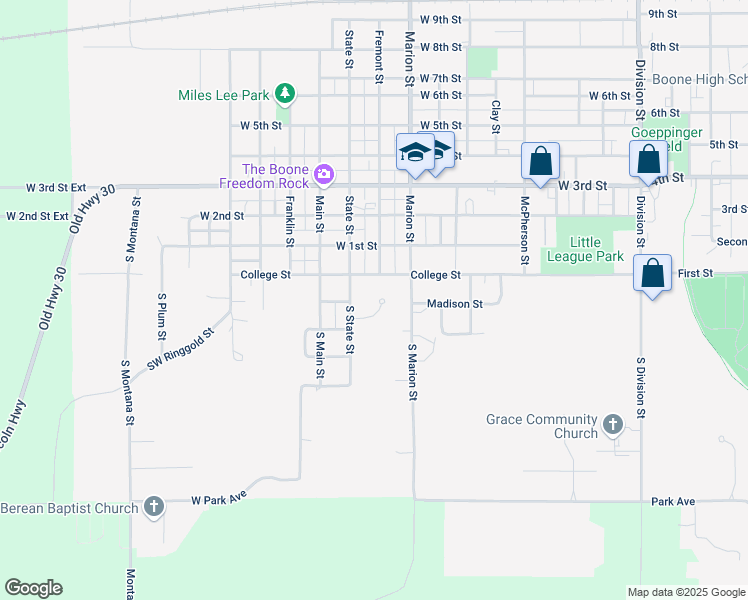 map of restaurants, bars, coffee shops, grocery stores, and more near 909 Candlewood Drive in Boone