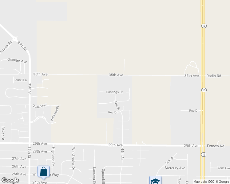 map of restaurants, bars, coffee shops, grocery stores, and more near Hastings Drive in Marion