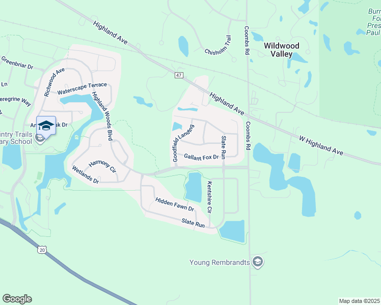 map of restaurants, bars, coffee shops, grocery stores, and more near 3529 Gallant Fox Drive in Elgin