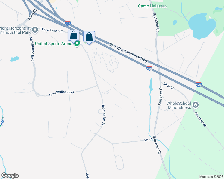 map of restaurants, bars, coffee shops, grocery stores, and more near 866 Upper Union Street in Franklin