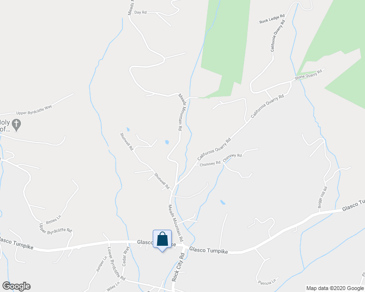 map of restaurants, bars, coffee shops, grocery stores, and more near 76 Meads Mountain Road in Woodstock