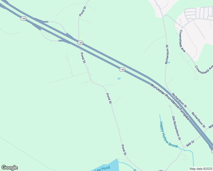 map of restaurants, bars, coffee shops, grocery stores, and more near 25 Trask Lane in Uxbridge