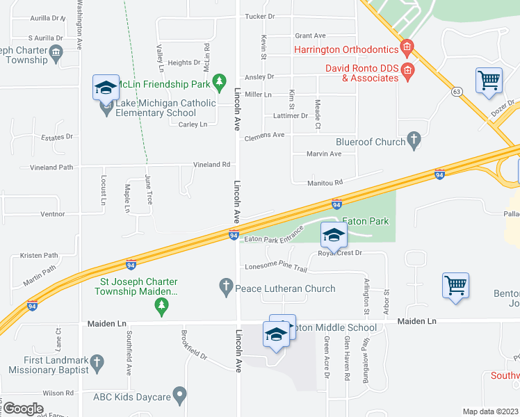 map of restaurants, bars, coffee shops, grocery stores, and more near 899 Lincoln Path in Shoreham