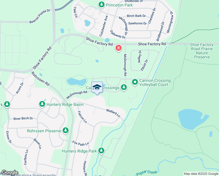 map of restaurants, bars, coffee shops, grocery stores, and more near 5427 Swan Circle in Hoffman Estates