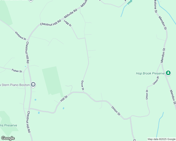 map of restaurants, bars, coffee shops, grocery stores, and more near 56 Grove Street in Millville