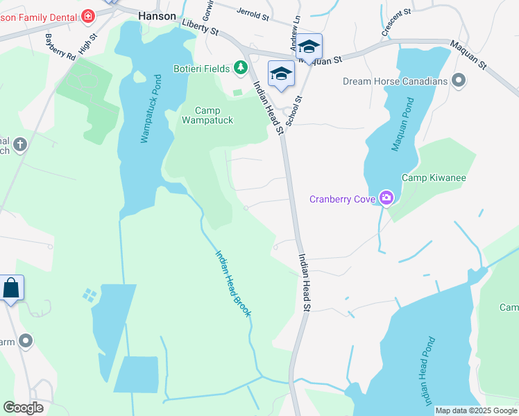map of restaurants, bars, coffee shops, grocery stores, and more near 61 Ransom Road in Hanson