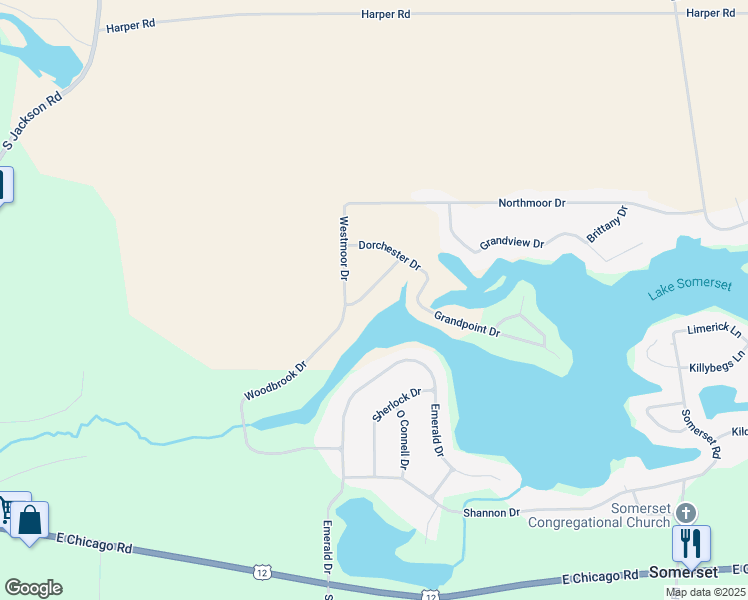map of restaurants, bars, coffee shops, grocery stores, and more near 10891 Woodbrook Drive in Cement City