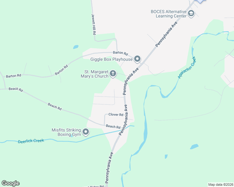 map of restaurants, bars, coffee shops, grocery stores, and more near 22-26 Meadow Ln in Apalachin